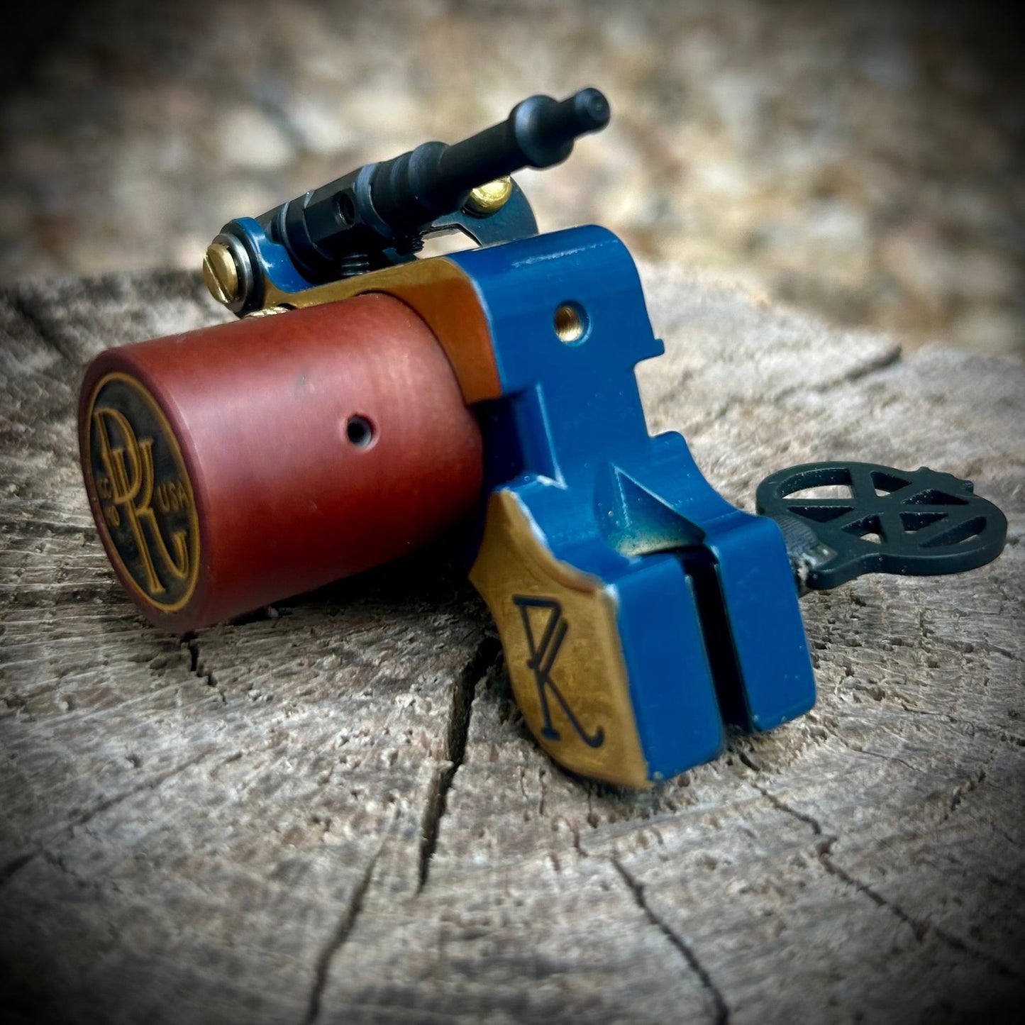Restomod DK Sidewinder V4 - Blue W/ Polished Brass - Dan Kubin Rotary - 