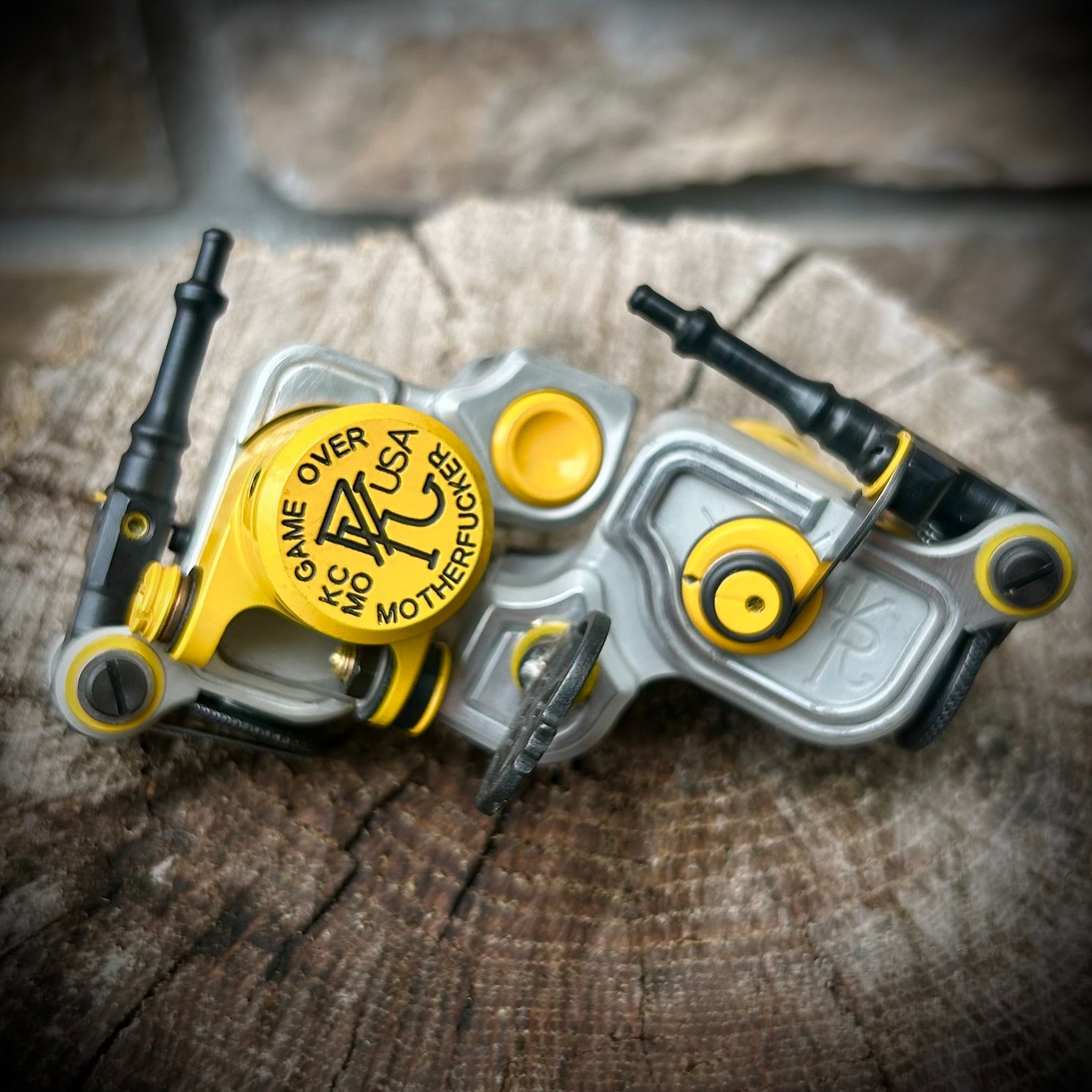 Sidewinder 46er | Polished Aluminum w/ Yellow Hardware - Dan Kubin Rotary - 
