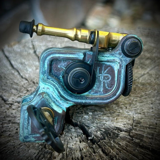 Sidewinder 46er | Verdigris w/ Brass - Dan Kubin Rotary - DK-46er-Verdigris-Brass