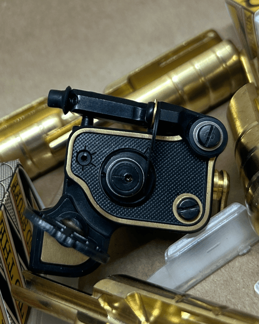 Sidewinder 7.5 | Black Buffed Brass w/ Black - Dan Kubin Rotary - SW - 7.5 - BK - BF - B