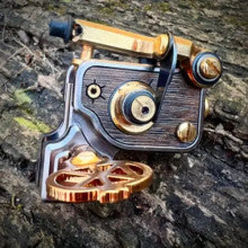 Sidewinder 7.5 – Black – Nickel – Gold – Oak - Dan Kubin Rotary - SW - 7.5 - BLK - NIC - GOL - OA