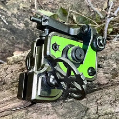 Sidewinder 7.5 – Black Nickel – Lime Green - Dan Kubin Rotary - sw - 7.5 - bknk - ligr