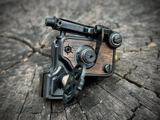 Sidewinder 7.5 | Black w/ Oak - Dan Kubin Rotary - SW-7.5-BK-OAK