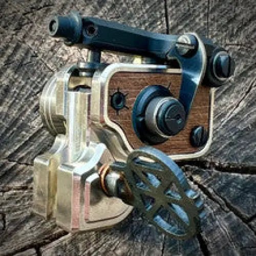 Sidewinder 7.5 – Brass – Nickel – Oak - Dan Kubin Rotary - SW - 7.5 - BR - NI - OA