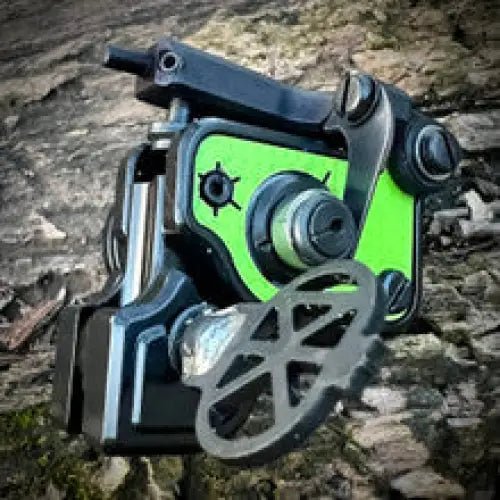 Sidewinder 7.5 – Featherweight – Black – Lime Green - Dan Kubin Rotary - SW - 7.5 - FE - BLK - LI - GR