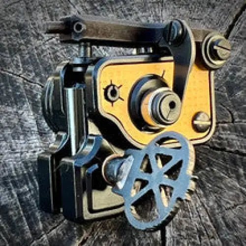 Sidewinder 7.5 – Featherweight – Black – Yellow - Dan Kubin Rotary - sw - 7.5 - FW - BK - YE