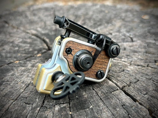 Sidewinder 7.5 | Frosted Rose w/ Oak - Dan Kubin Rotary - SW-7.5-FR-OAK