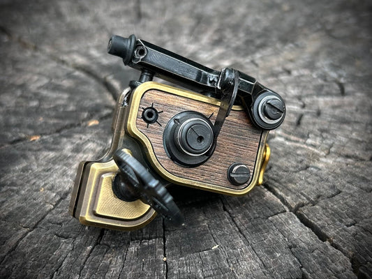 Sidewinder 7.5 | Rubbed Bronze w/ Oak - Dan Kubin Rotary - SW-7.5-RU-BRZ-OAK