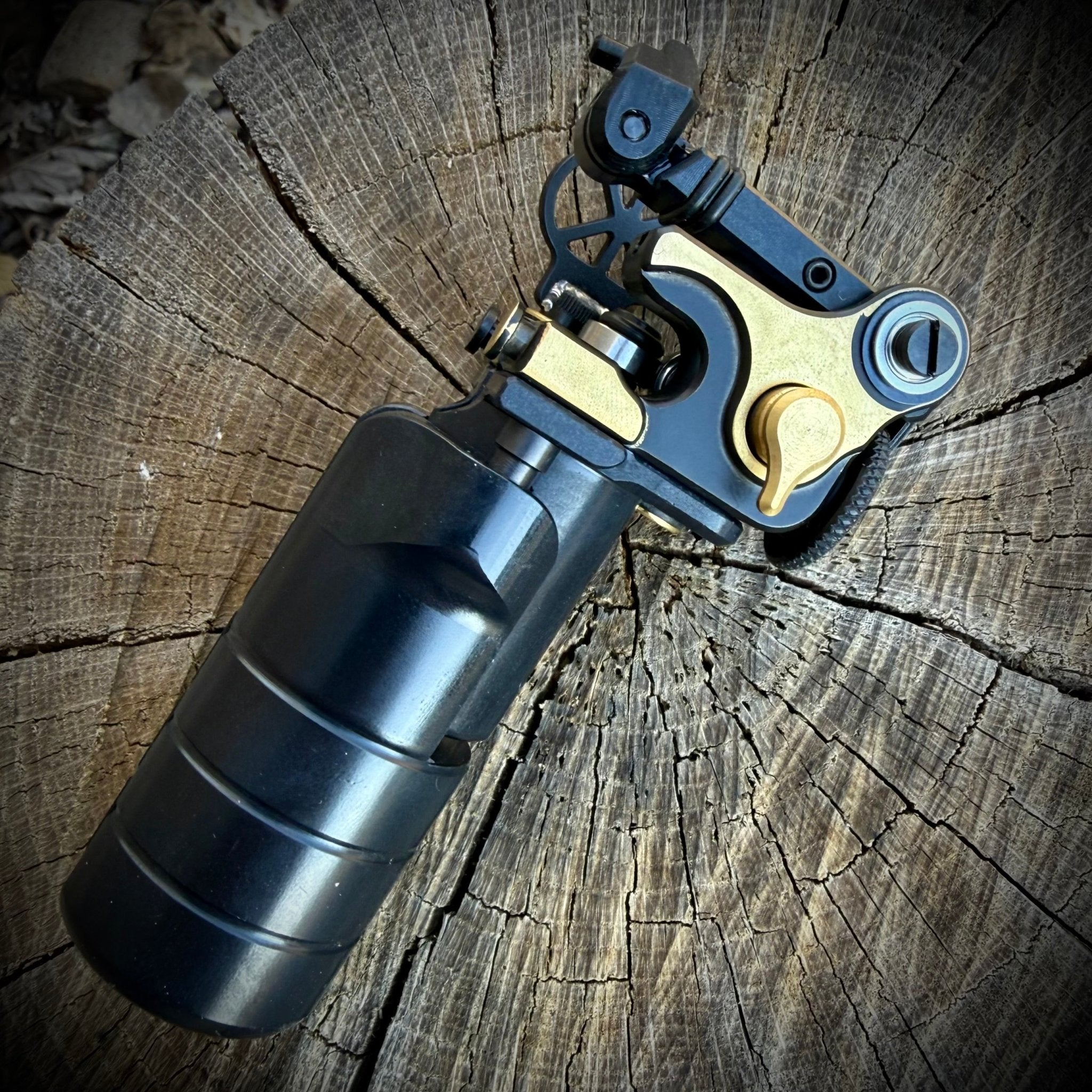 The Full Monty - 2 Toned Black & Brass - Dan Kubin Rotary - 
