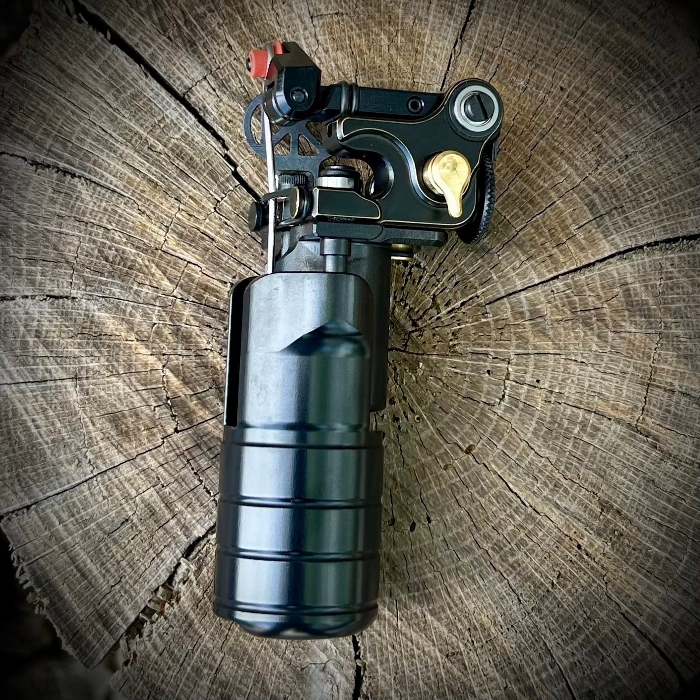 The Full Monty - Rubbed through Black & Brass - Dan Kubin Rotary - 