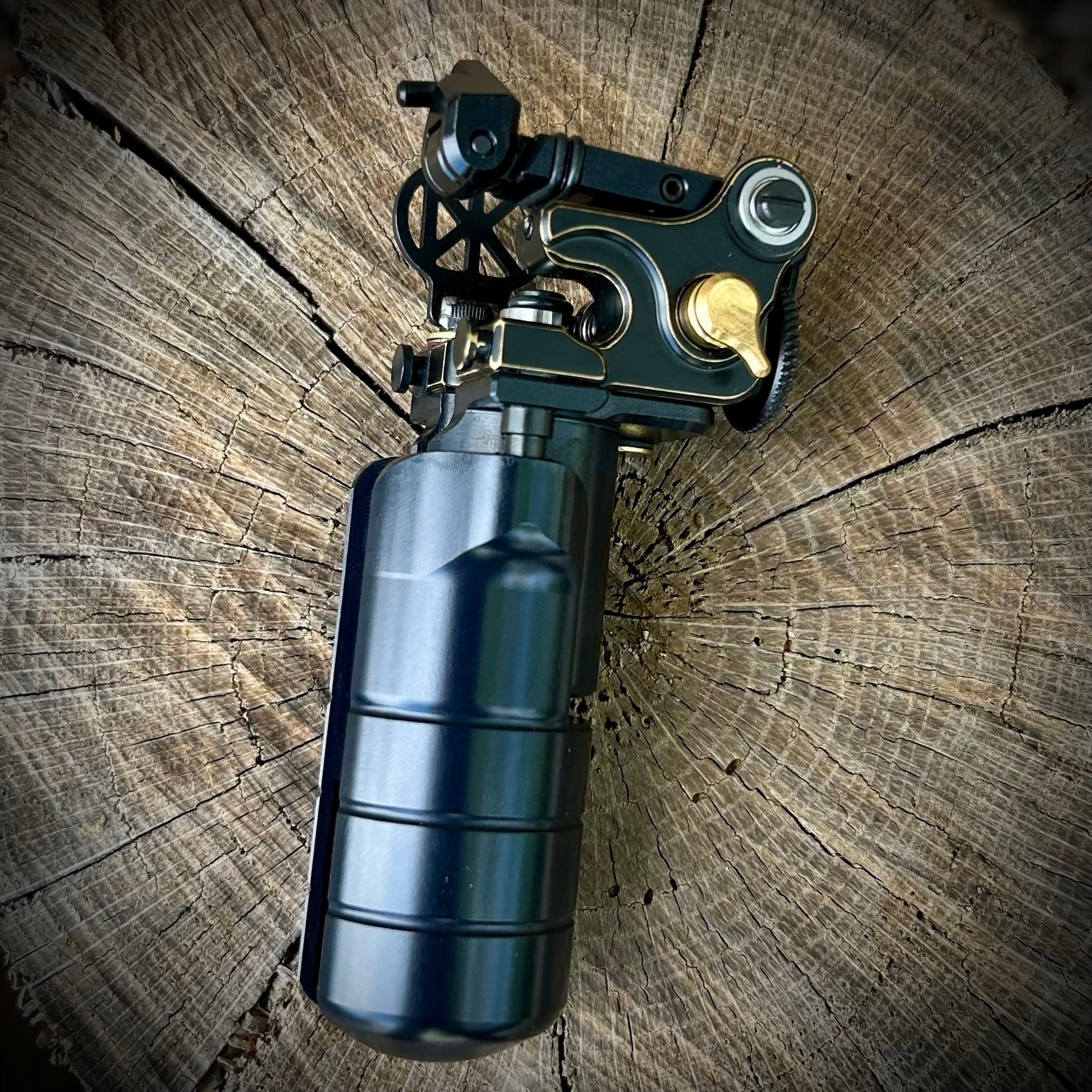 The Full Monty - Rubbed through Black & Brass - Dan Kubin Rotary - 